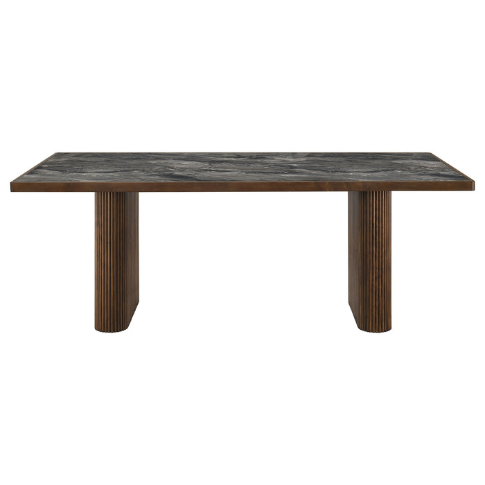 Parry 80-inch Smart Top Paladina Dining Table Dark Walnut