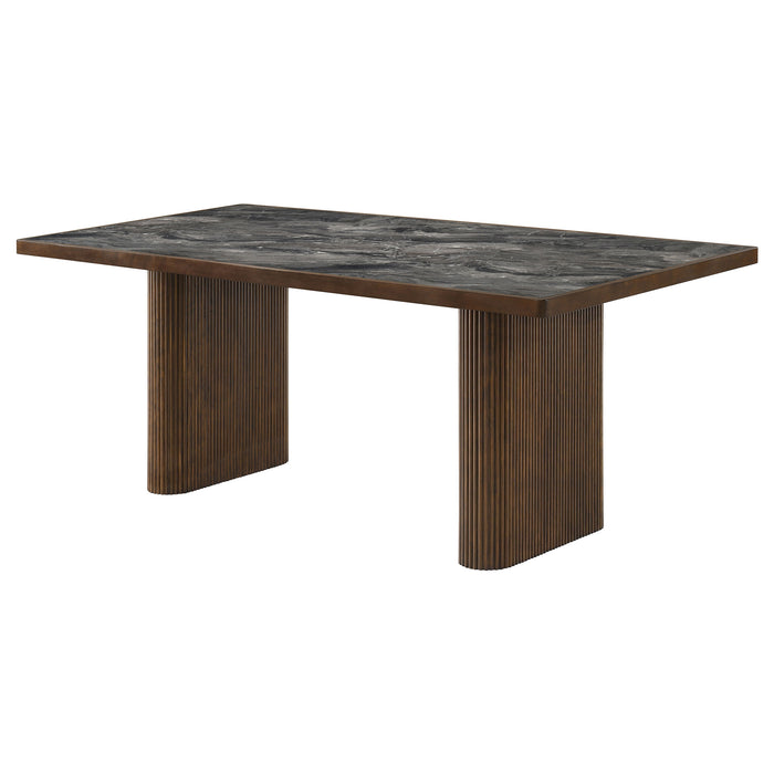 Parry 80-inch Smart Top Paladina Dining Table Dark Walnut