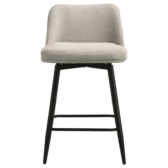 Mellor Fabric Upholstered Swivel Counter Chair Slate Brown (Set of 2)