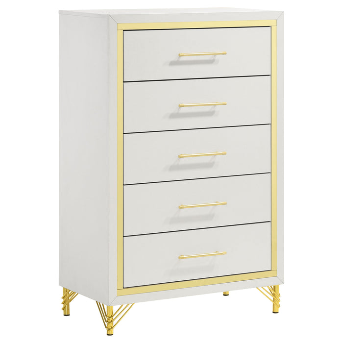 Lucia 3-piece Queen Bedroom Set Beige and White
