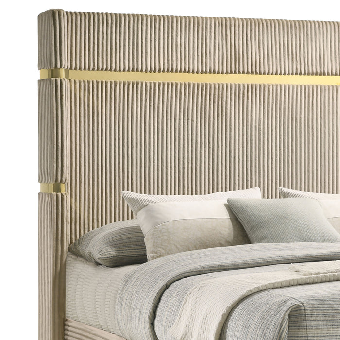 Lucia 3-piece Queen Bedroom Set Beige and White
