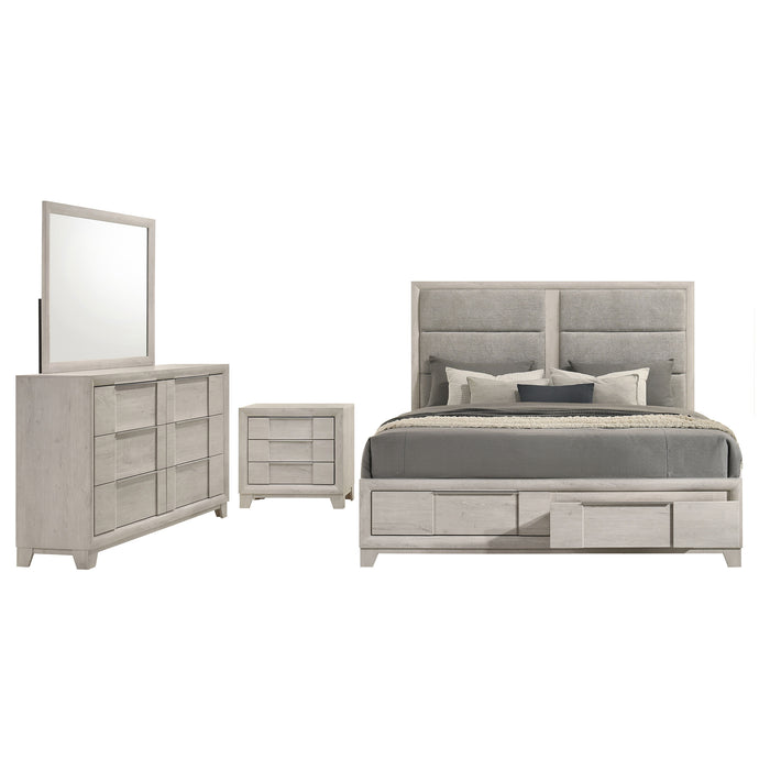 Farre 4-piece Eastern King Bedroom Set Washed Grey