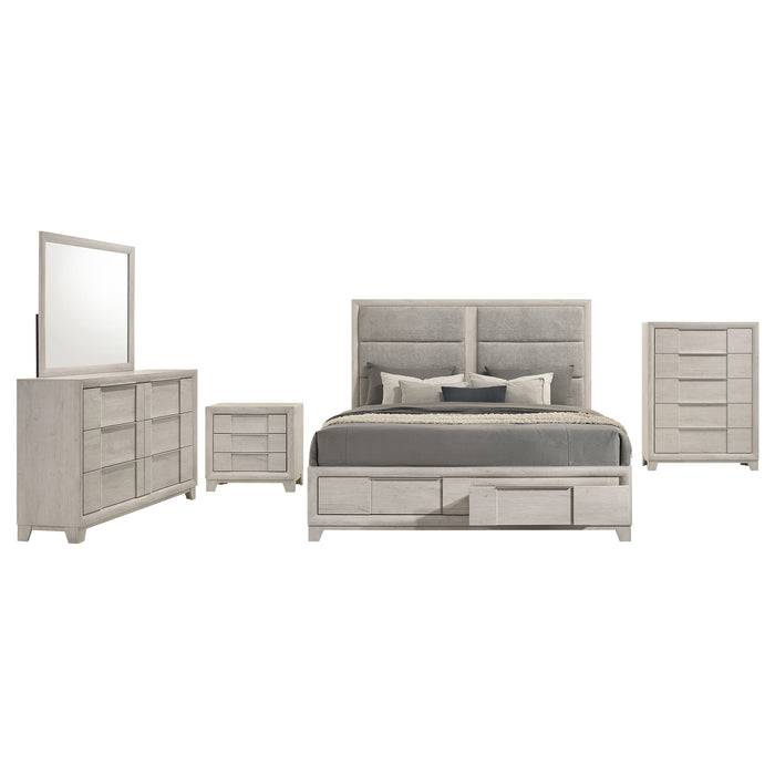 Farre 5-piece Eastern King Bedroom Set Washed Grey