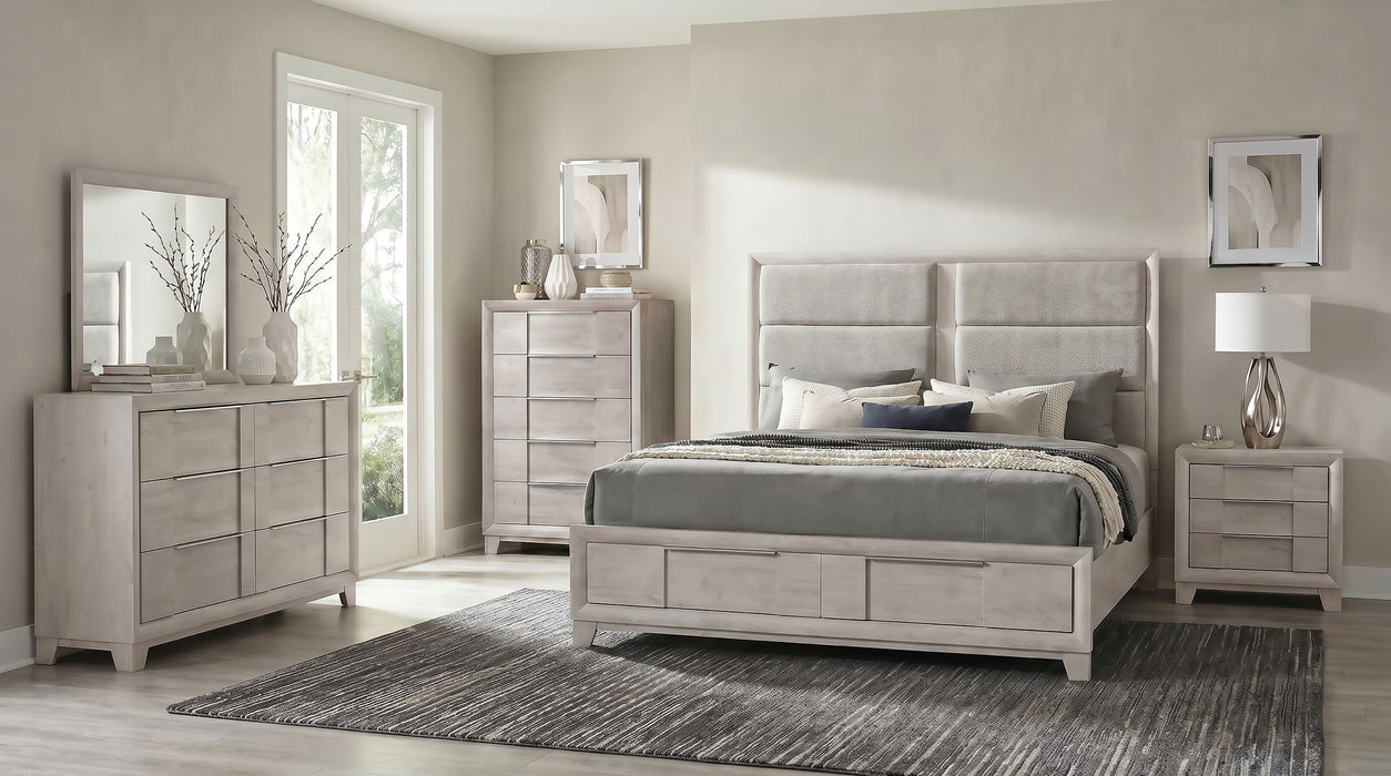 Farre 2-drawer Nightstand Bedside Table Washed Grey
