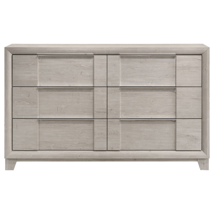 Farre 6-drawer Dresser Washed Grey