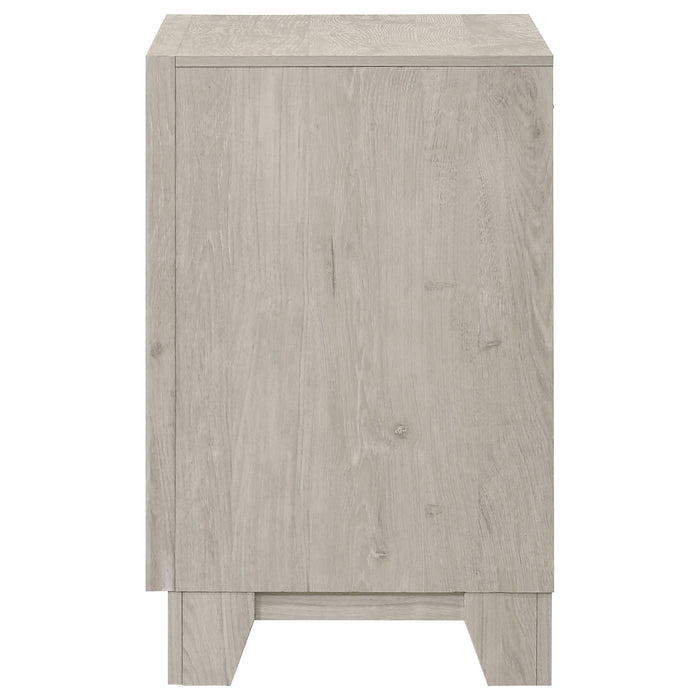 Farre 2-drawer Nightstand Bedside Table Washed Grey