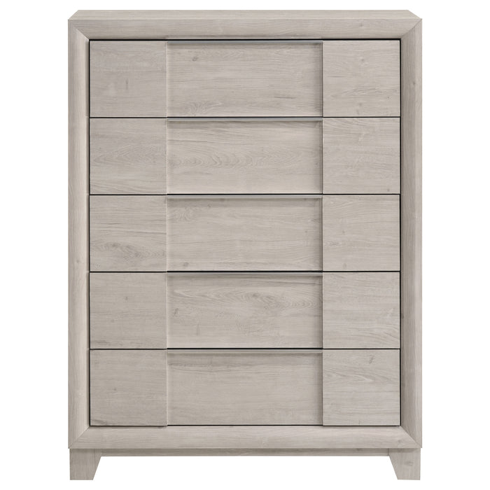 Farre 5-drawer Chest of Drawers Washed Grey