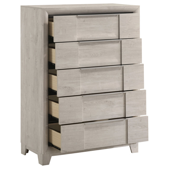 Farre 5-drawer Chest of Drawers Washed Grey