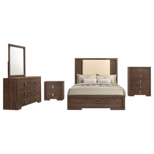 Etienne 5-piece Queen Bedroom Set Walnut