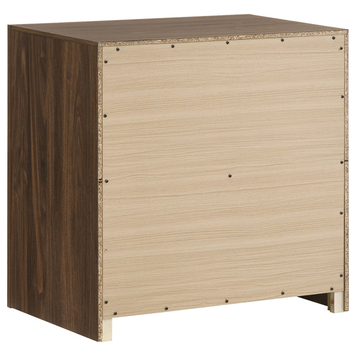 Etienne 2-drawer Nightstand Bedside Table Walnut