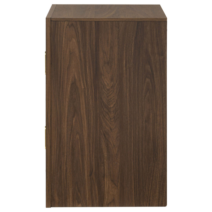 Etienne 2-drawer Nightstand Bedside Table Walnut