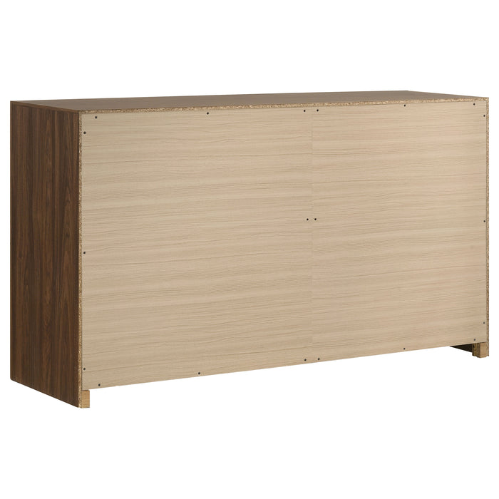 Etienne 6-drawer Bedroom Dresser Walnut