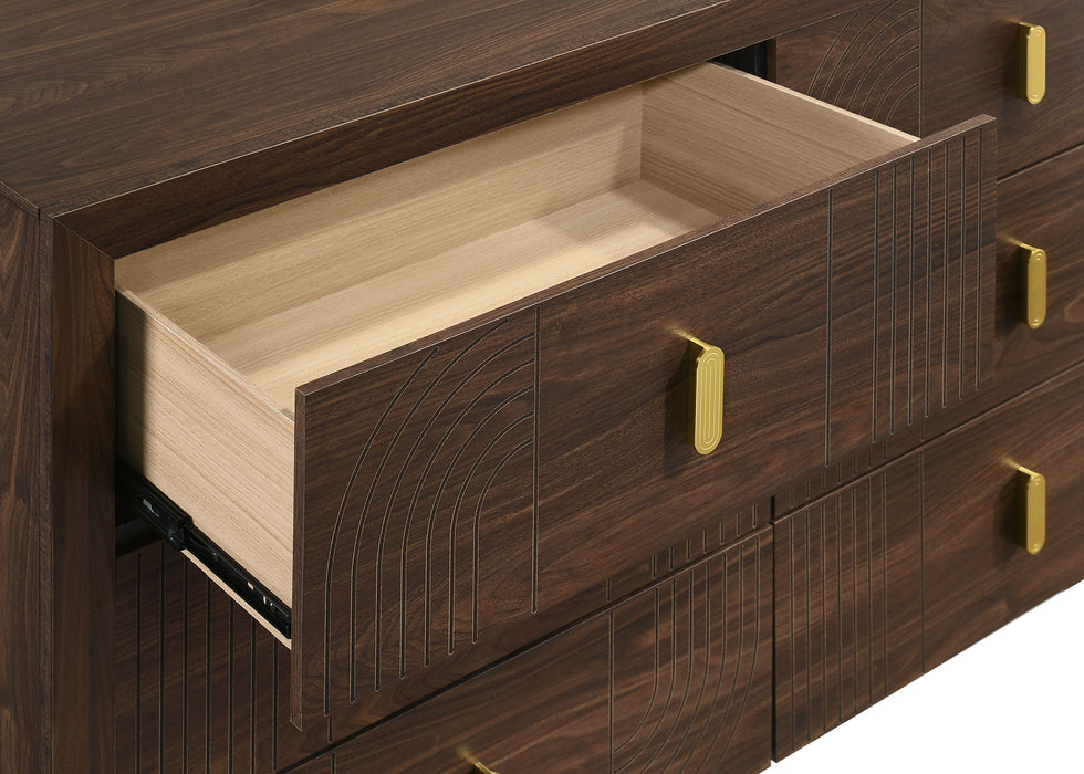 Etienne 6-drawer Bedroom Dresser Walnut