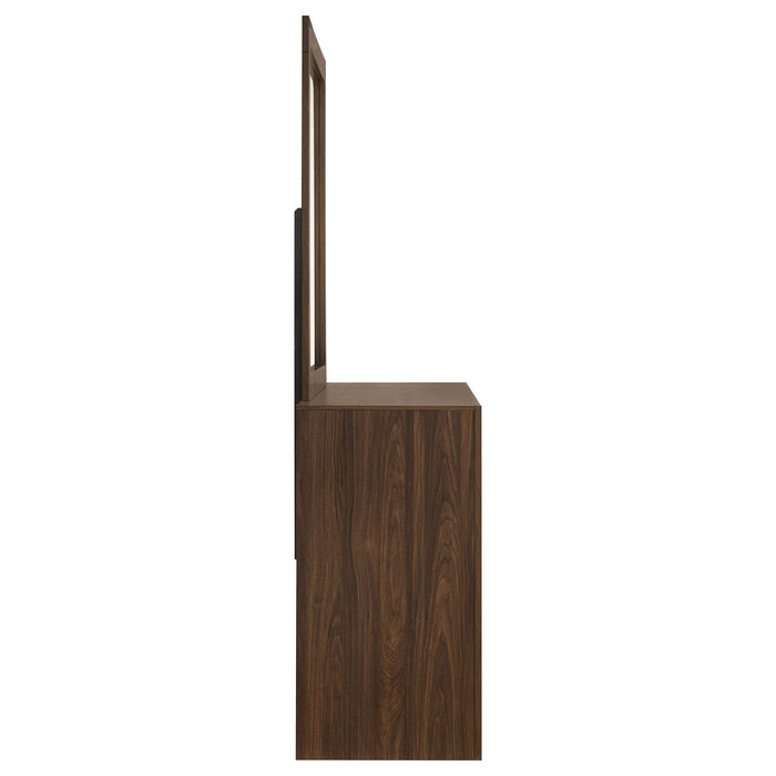 Etienne 6-drawer Dresser with Mirror Walnut