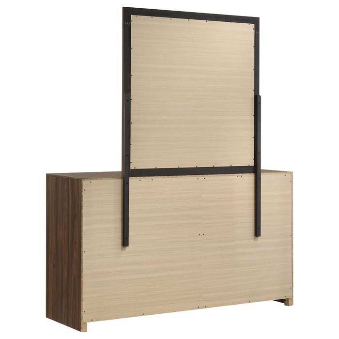 Etienne 6-drawer Dresser with Mirror Walnut