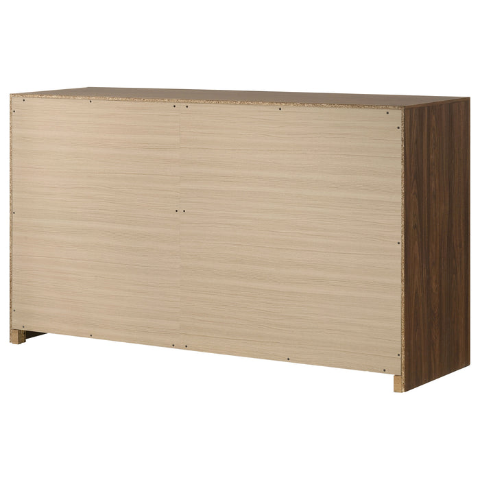Etienne 6-drawer Bedroom Dresser Walnut