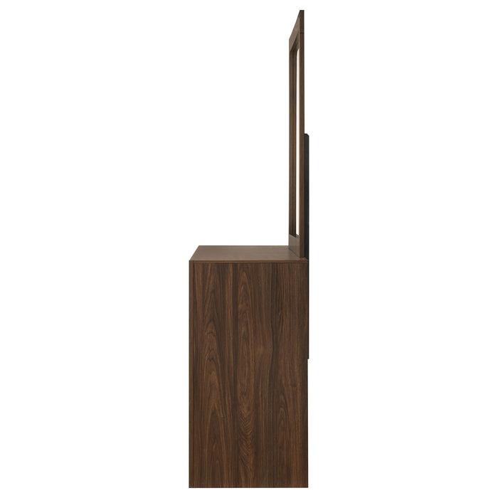 Etienne 6-drawer Dresser with Mirror Walnut