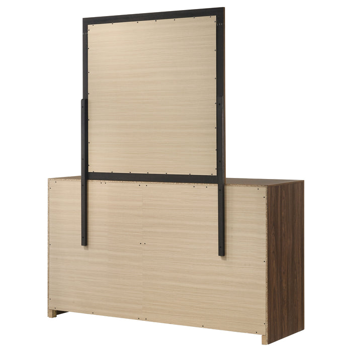 Etienne 6-drawer Dresser with Mirror Walnut