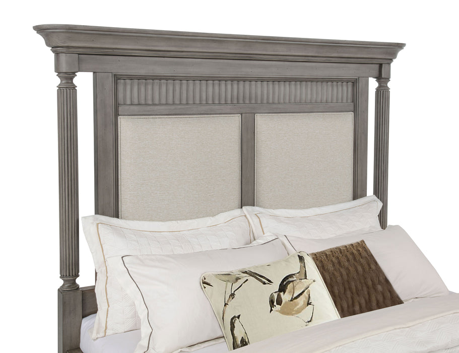 Cresswell Eastern King Upholstered Storage Platform Bed Weathered Taupe