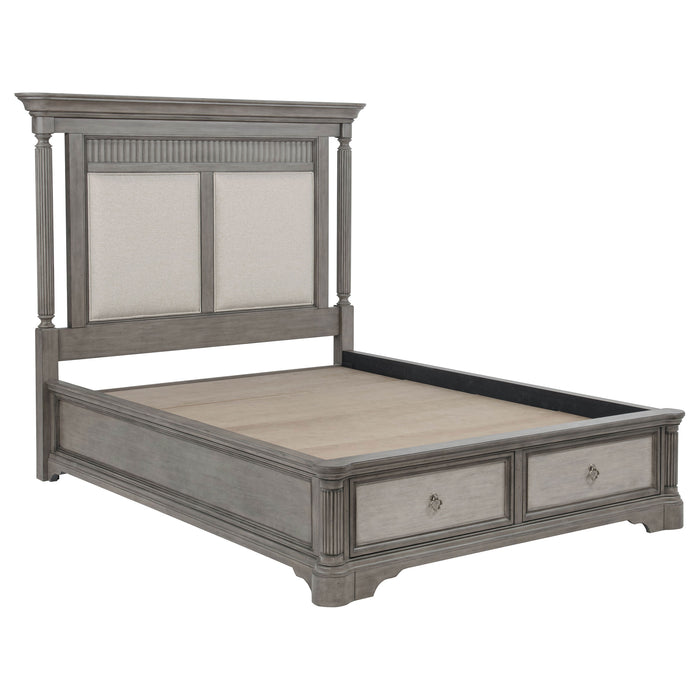 Cresswell 5-piece California King Storage Bedroom Set Taupe
