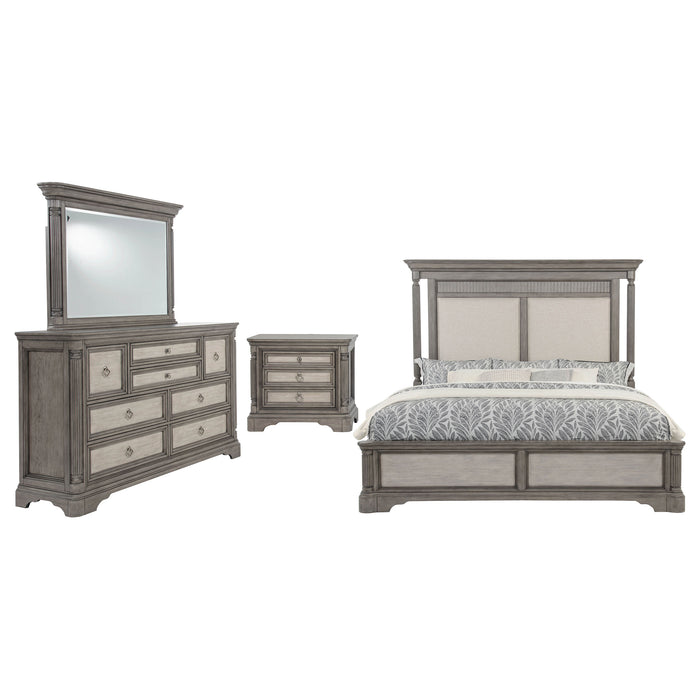 Cresswell 4-piece Eastern King Bedroom Set Weathered Taupe