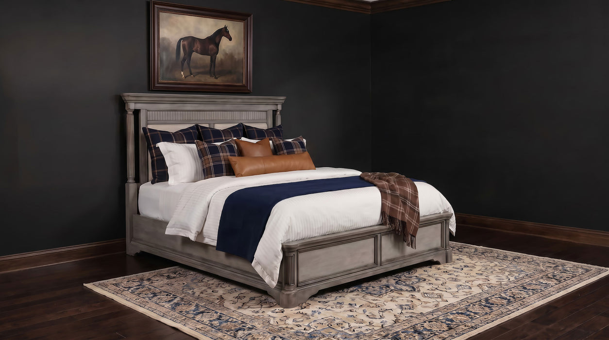 Cresswell California King Panel Bed Weathered Taupe
