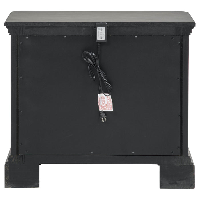 Cresswell 3-drawer Nightstand Bedside Table Weathered Taupe
