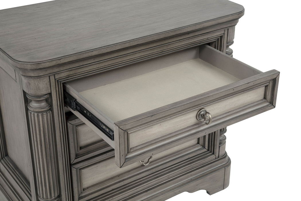 Cresswell 3-drawer Nightstand Bedside Table Weathered Taupe