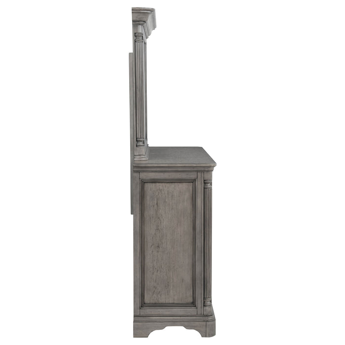Cresswell 8-drawer Dresser with Mirror Weathered Taupe