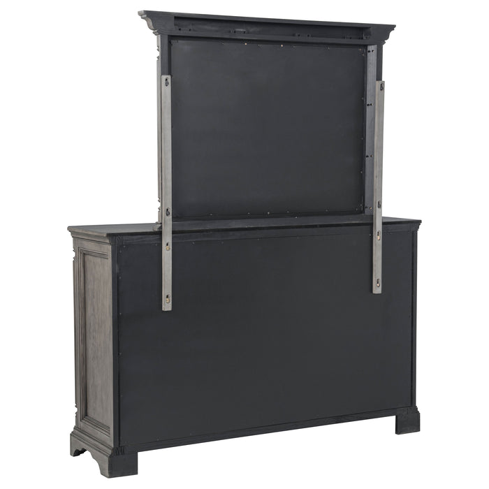 Cresswell 8-drawer Dresser with Mirror Weathered Taupe