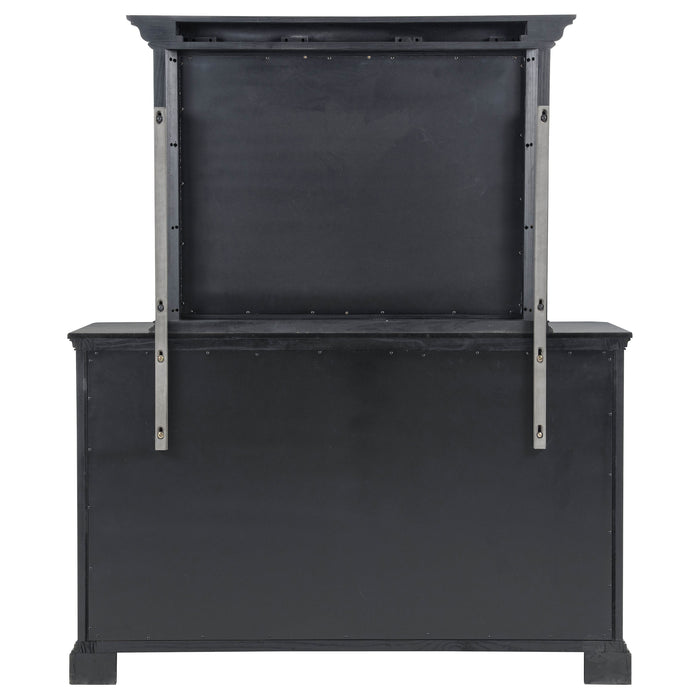 Cresswell 8-drawer Dresser with Mirror Weathered Taupe