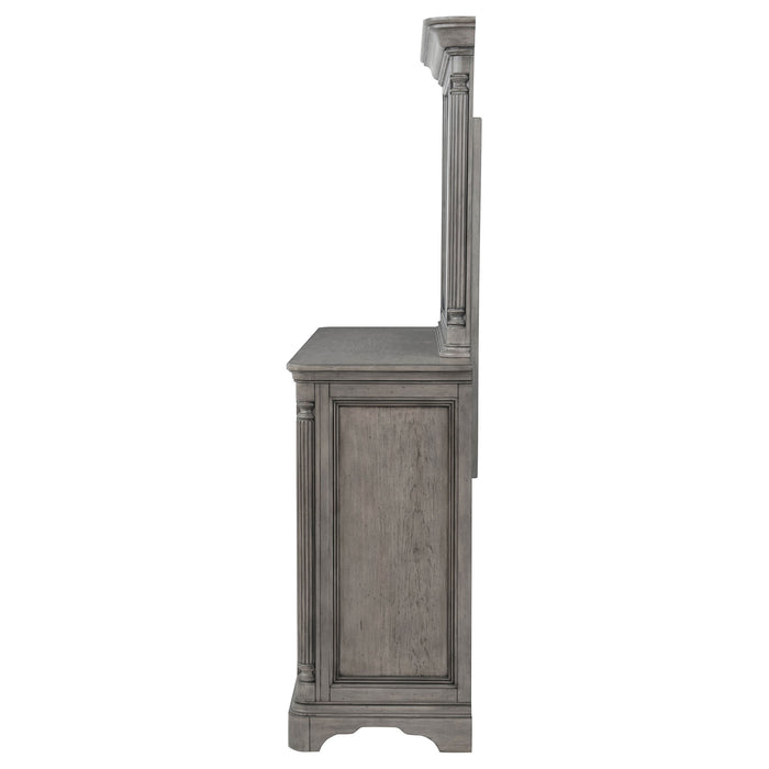 Cresswell 8-drawer Dresser with Mirror Weathered Taupe