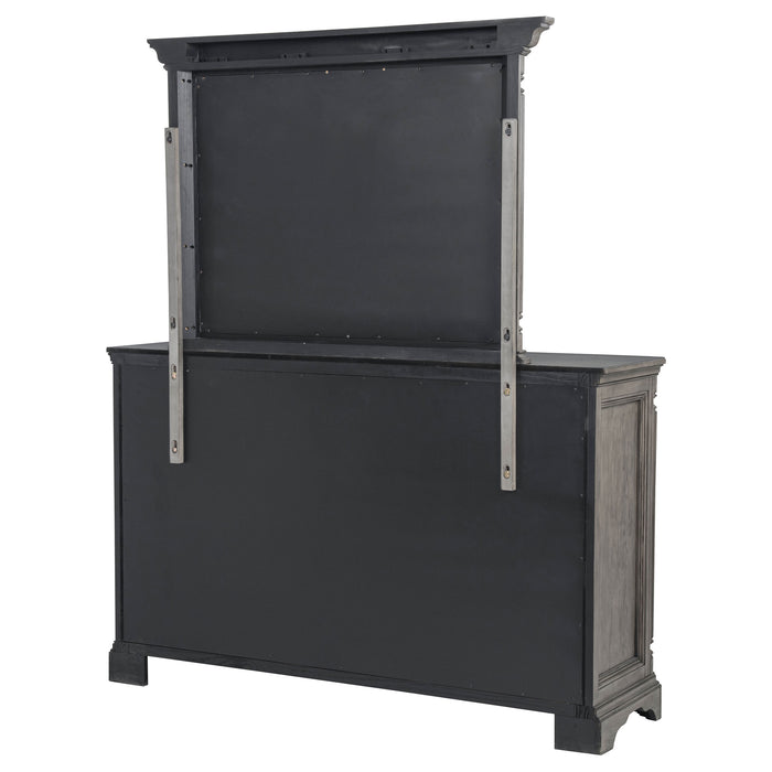 Cresswell 8-drawer Dresser with Mirror Weathered Taupe
