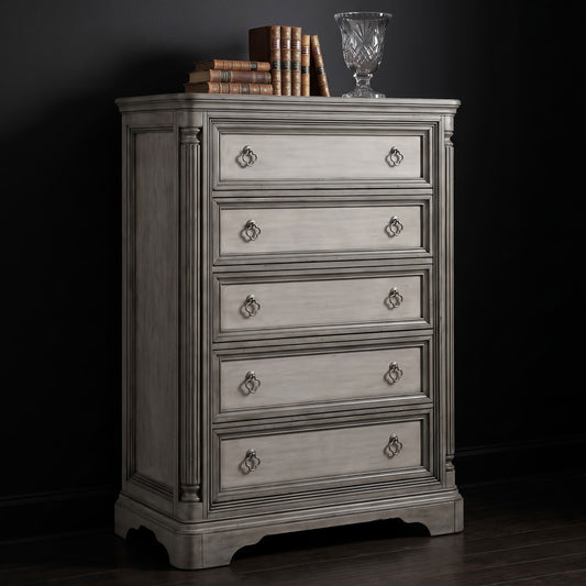 Cresswell 5-drawer Chest of Drawers Weathered Taupe