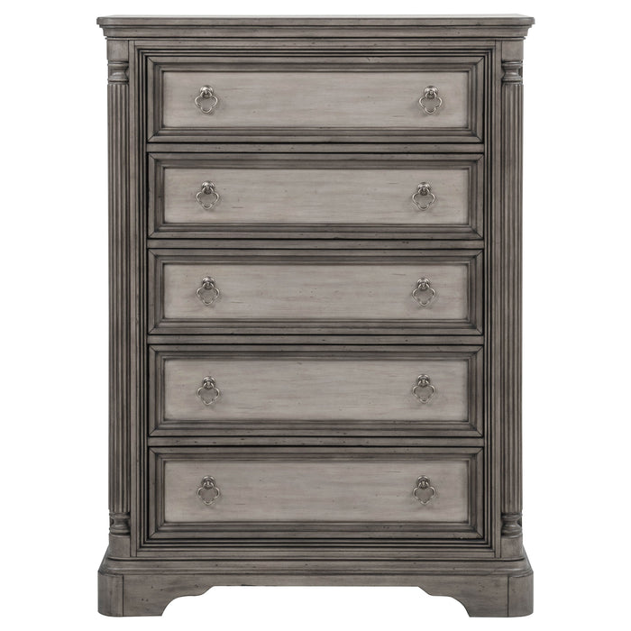 Cresswell 5-drawer Chest of Drawers Weathered Taupe