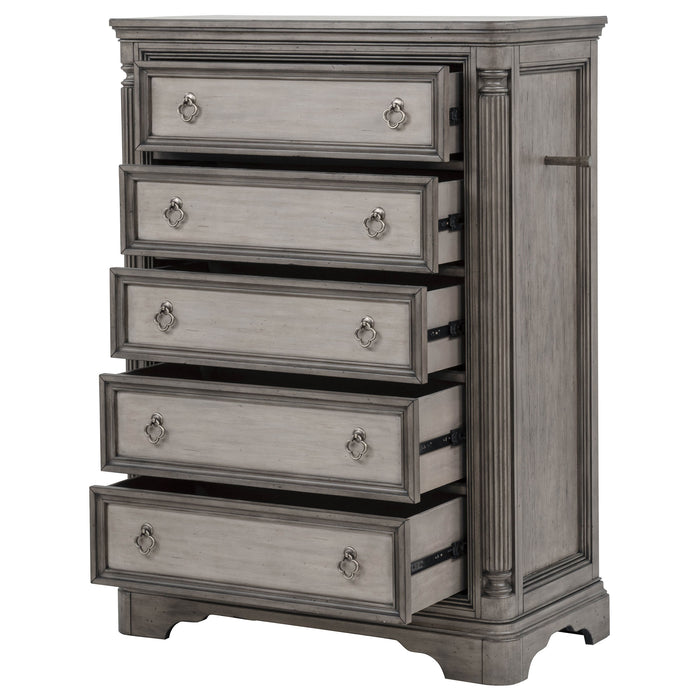 Cresswell 5-drawer Chest of Drawers Weathered Taupe
