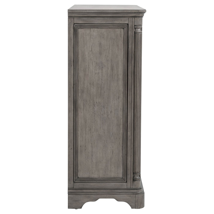 Cresswell 4-drawer Door Chest with Hidden Storage Weathered Taupe