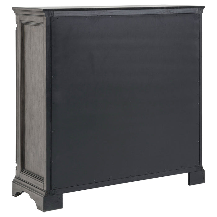 Cresswell 4-drawer Door Chest with Hidden Storage Weathered Taupe
