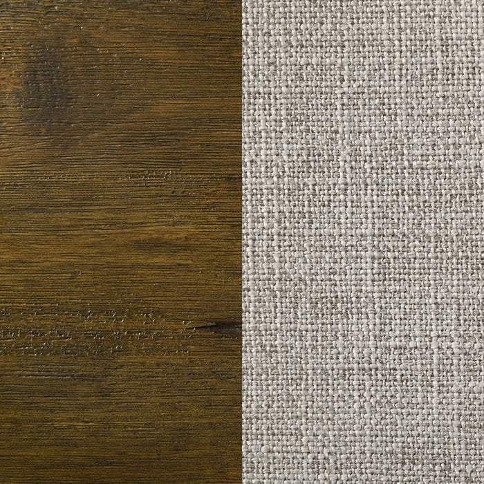 Doherty California King Linen Panel Bed Rustic Brown
