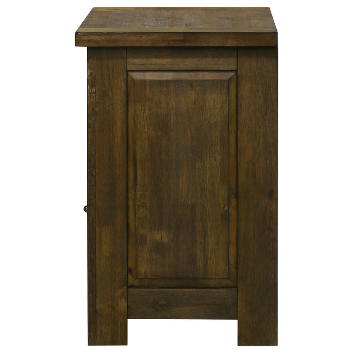 Doherty 1-drawer Nightstand Bedside Table Rustic Brown