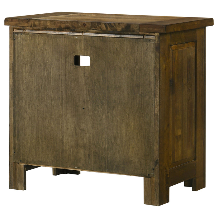 Doherty 1-drawer Nightstand Bedside Table Rustic Brown