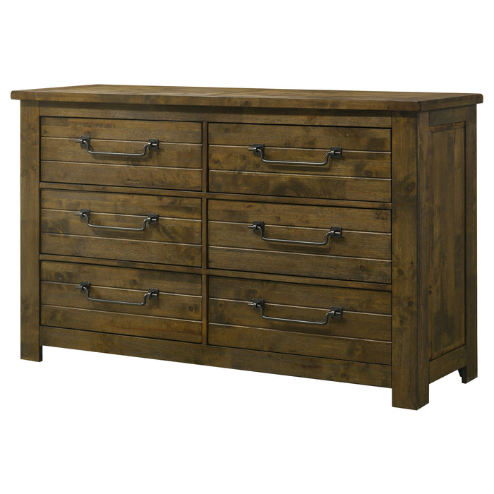 Doherty 6-drawer Bedroom Dresser Rustic Brown