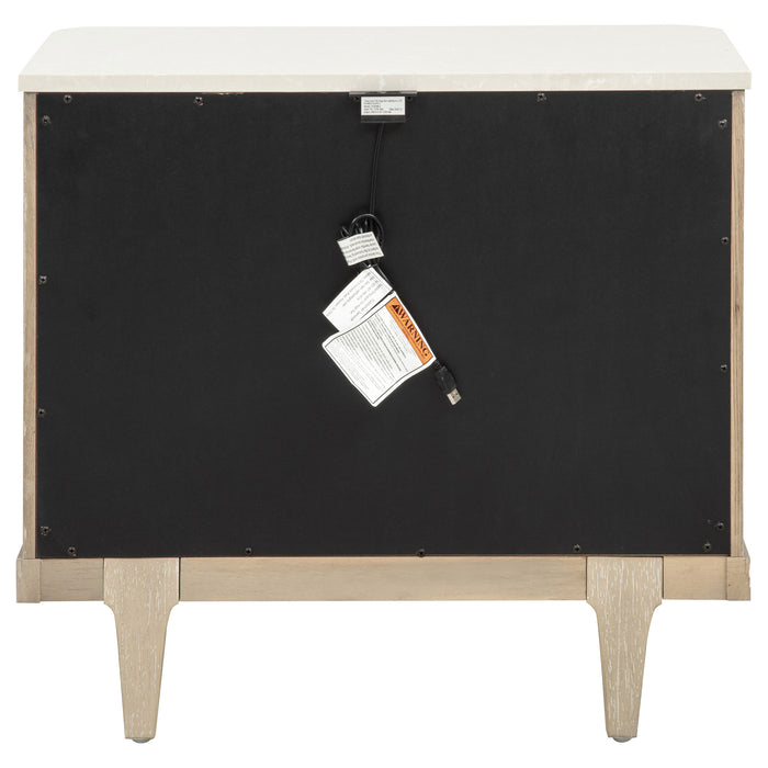 Lucaire 3-drawer Nightstand Bedside Table Sandstone