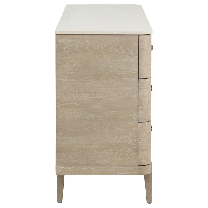 Lucaire 6-drawer Dresser Cabinet Sandstone