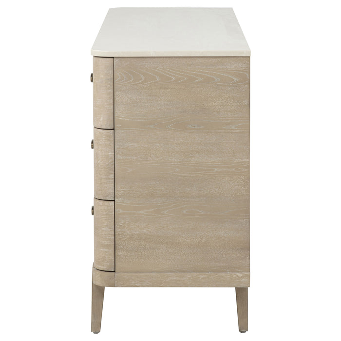 Lucaire 6-drawer Dresser Cabinet Sandstone