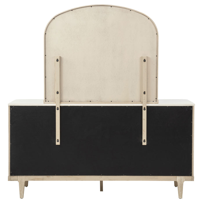 Lucaire 6-drawer Dresser Cabinet with Mirror Sandstone