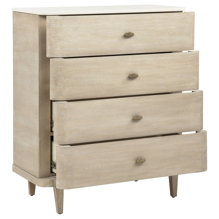 Lucaire 5-drawer Chest of Drawers Sandstone