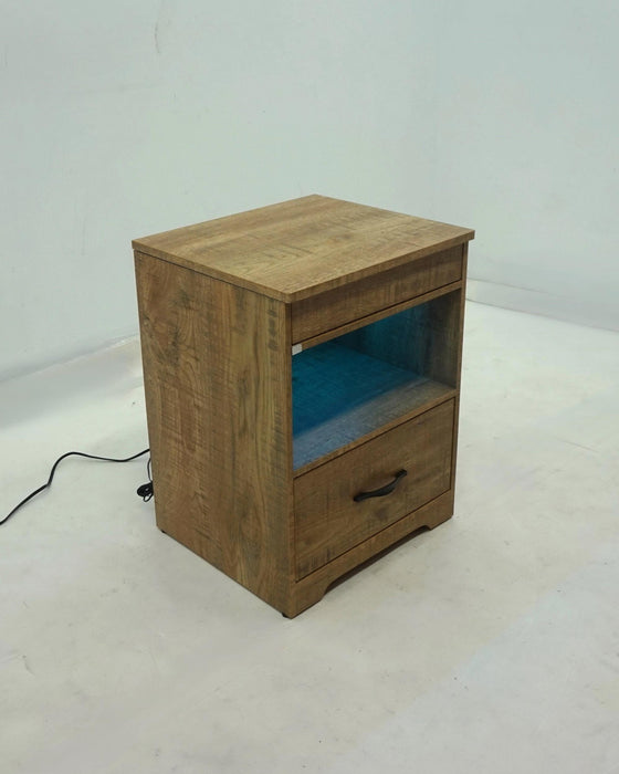 Fabre 1-drawer Extendable Top Nightstand Bedside Table Mango