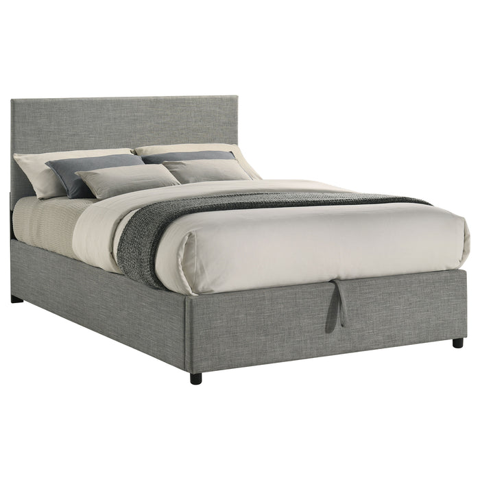 Reeves Upholstered Full Lift-Top Storage Platform Bed Grey