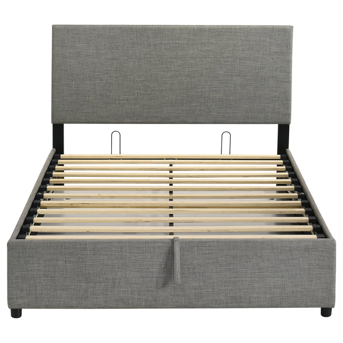 Reeves Upholstered Full Lift-Top Storage Platform Bed Grey